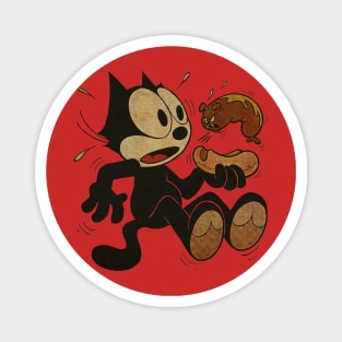 FELIX THE CAT HOT DOG VINTAGE Magnet